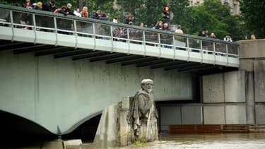 Le Zouave, au niveau du pont de l'Alma, à Paris.