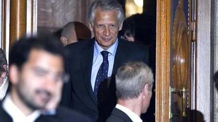 Dominique de Villepin, au palais de justice de Paris, lundi. L'ancien Premier ministre a estimé jeudi qu'Oussama ben Laden avait joué un rôle indirect dans l'affaire Clearstream dans la mesure où Imad Lahoud, auteur de la falsification des fichiers au coe