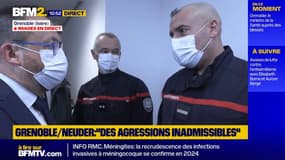 Jet de grenade à Grenoble : Yannick Neuder rencontre les primo-intervenants sur les lieux