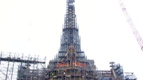 Le chantier de la cathédrale Notre-Dame de Paris, le 8 décembre 2023