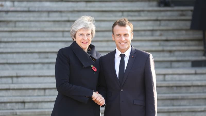 Theresa May et Emmanuel Macron