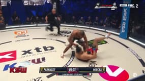 Salahdine Parnasse couche Mircea au KSW Paris, 6 avril 2024