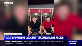 Monsieur Prof apprend l'accent du Sud à deux joueurs britanniques du Stade Toulousain 