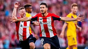 Aritz Aduriz lors d'un match de championnat Bilbao-Barcelone, le 16 août 2019