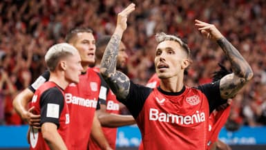 Le Bayer Leverkusen lors de la Supercoupe d'Allemagne, à Leverkusen le 17 août 2024