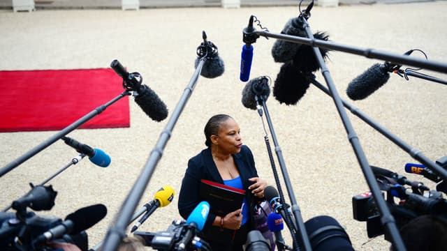 Christiane Taubira à la sortie du conseil des ministres en 2013.