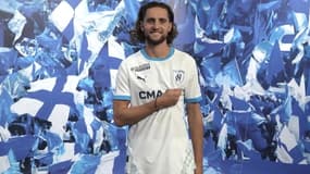 Adrien Rabiot avec le maillot de l'OM, en septembre 2024