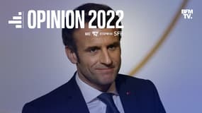 Emmanuel Macron à l'Élysée le 26 janvier 2022