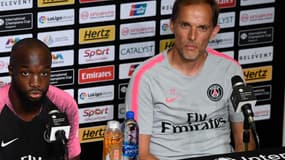 Lassana Diarra et Thomas Tuchel (PSG)