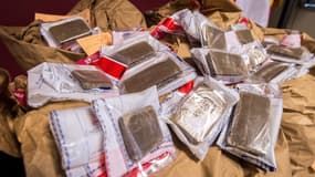 La police a saisi 130 kg de résine de cannabis, en provenance du Maroc (photo d'illustration)