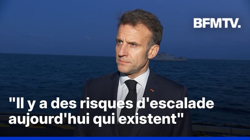 Guerre au Moyen-Orient: Emmanuel Macron estime qu'il y a "des risques d'escalade"