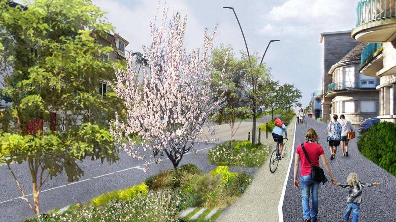 Projet des travaux de l’avenue de la Marne à Lorient. Esquisse non contractuelle Projet des travaux de l’avenue de la Marne à Lorient. Esquisse non contractuelle