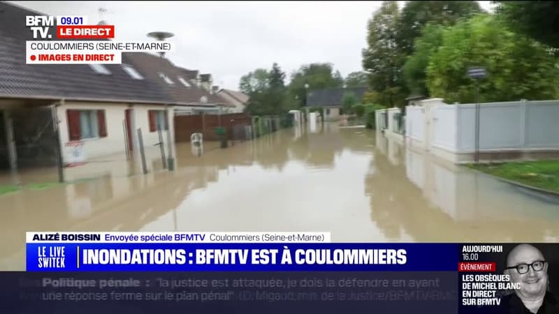 Seine-et-Marne: des rues de Coulommiers complètement inondées