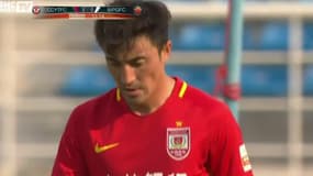 Zhang Xiaofei, après son premier coup de main au Shanghai SIPG.