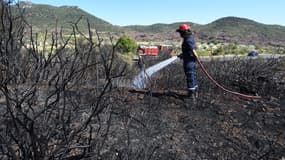 Un pompier à Saint-Jean-de-la-Blaquière (Hérault), le 6 septembre 2019.