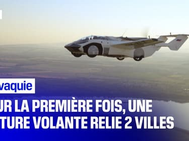 Pour la première fois, une voiture volante relie deux villes