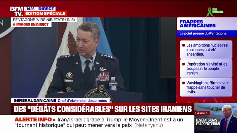 Frappes américaines en Iran: le chef d'État-major des armées Dan Caine indique que les États-Unis sont prêts à 