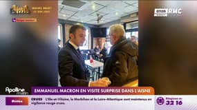 Emmanuel Macron en visite surprise dans l'Aisne: "On s'est demandé si c'était le vrai"