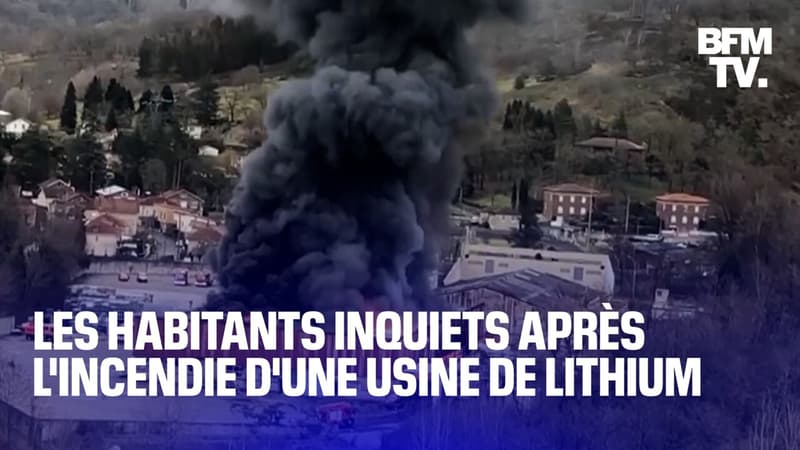Des habitants inquiets après l'incendie d'une usine de lithium dans l'Aveyron