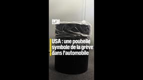 États-Unis : une poubelle symbole de la grève dans l'automobile 