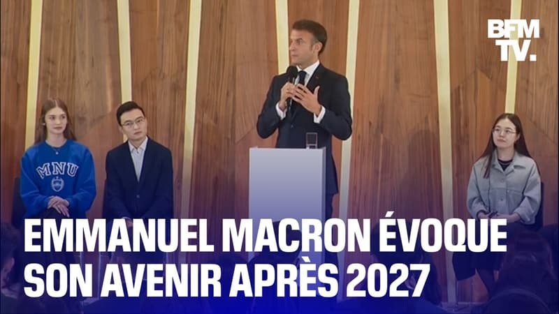 Emmanuel Macron évoque son avenir après 2027