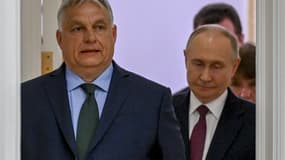 Le Premier ministre hongrois Viktor Orban et le président russe Vladimir Poutine.