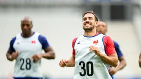 Melvyn Jaminet à l'entraînement avec le XV de France