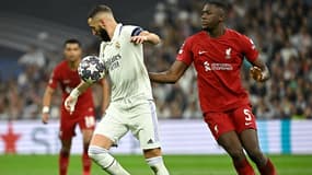 Karim Benzema et Ibrahima Konaté - Real Madrid-Liverpool - Ligue des champions