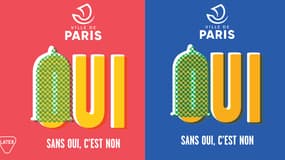 La ville de Paris dévoile le nouveau visuel de ses paquets de préservatifs, le 3 juin 2024.