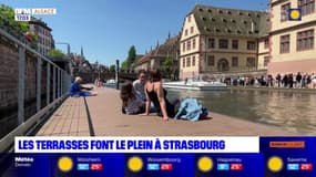 Ciel bleu, week-end prolongé: les terrasses font le plein à Strasbourg