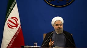 Le Président iranien Hassan Rohani lors d'une conférence de presse à Téhéran, le 13 juin 2015.