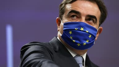 Margaritis Schinas, vice-président de la Commission européenne, à Bruxelles le 27 novembre 2020