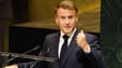 Le président français Emmanuel Macron s'adresse à l'Assemblée générale des Nations Unies au siège de l'ONU à New York, le 23 septembre 2025. 
