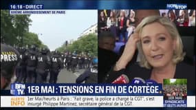 Marine Le Pen: "Le gouvernement porte exclusivement la responsabilité des violences qui se déroulent aujourd'hui"