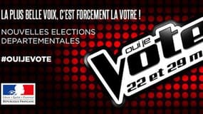 Le ministère de l'Intérieur appelle les électeurs à "donner de la voix" aux élections départementales, dans un message mis en ligne sur Twitter samedi 14 mars.