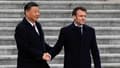 Emmanuel Macron et Xi Jinping à Pékin le 6 avril 2023.