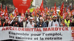 Les salariés d'ArcelorMittal ont participé à la manifestation à Paris.