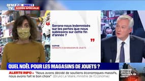 Bruno Le Maire, ministre de l’Économie et des Finances, souhaite que les magasins de jouets rouvrent avant Noël afin "d'écouler le plus possible les stocks"