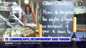 À Paris, les commerçants ont parfois du mal à faire respecter les gestes barrières à leurs clients