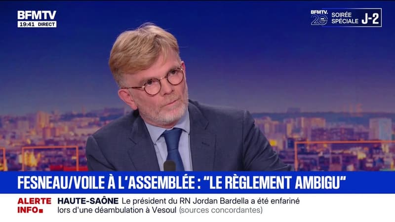 Interdiction du voile pour les mineures: "Je me méfie des pays qui font la police du vêtement", déclare Marc Fesneau, président du groupe (Les Démocrates) à l'Assemblée nationale