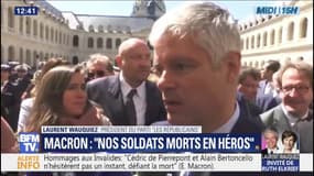 Laurent Wauquiez revient sur les "moments bouleversants" de la cérémonie d'hommage aux soldats tués