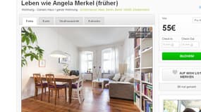 L'ancien appartement d'Angela Merkel est désormais louable pour 55 euros la nuit.