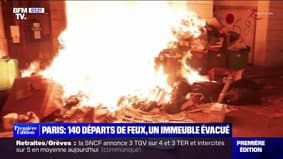 Paris: 140 départs de feux selon la police en marge de la manifestation, un immeuble évacué