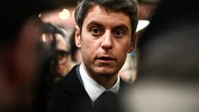 Le chef des députés Ensemble pour la République, Gabriel Attal, le 14 février 2025 à Bordeaux 