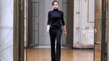 Victoria Beckham à l'issue de son défilé lors de la Fashion Week de New York le 11 février 2018