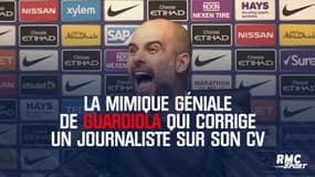 La mimique géniale de Guardiola qui corrige un journaliste sur son CV