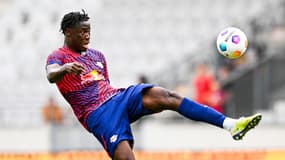 El Chadaille Bitshiabu avec Leipzig le 28 juillet 2023.
