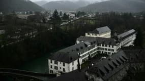 Vue aérienne de l'établissement catholique Notre-Dame-de-Bétharram, le 12 février 2025 dans les Pyrénées-Atlantique