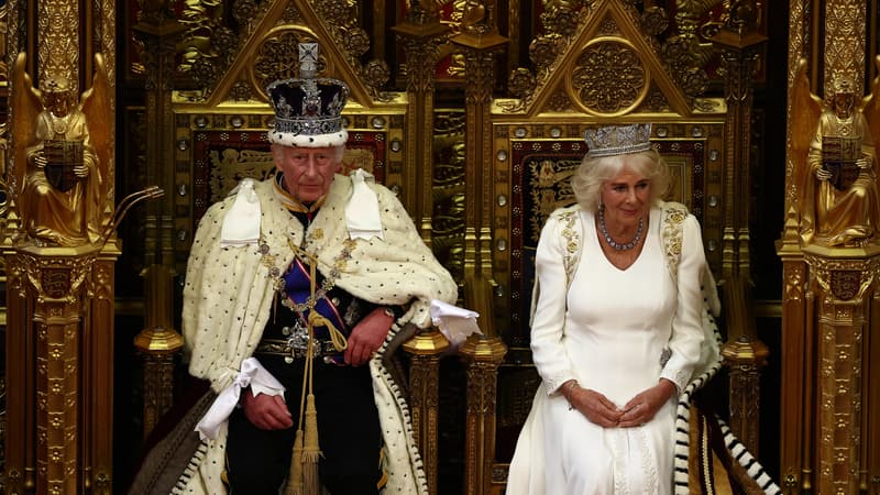Le roi et la reine au parlement pour le "discours du roi", le 17 juillet 2024.