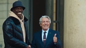 Jean-Pascal Zadi et Alain Chabat dans la saison 2 de la série Netflix "En Place".